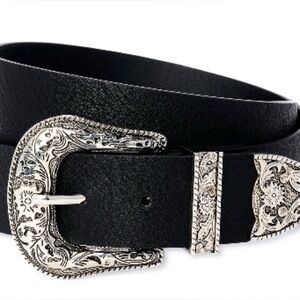 Black Belt with Silver Buckle size Women’s S/M